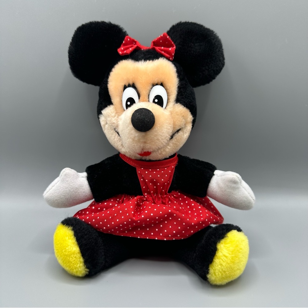 Vintage Disneyland Disney World Parks Minnie Mouse Plush Toy Korea